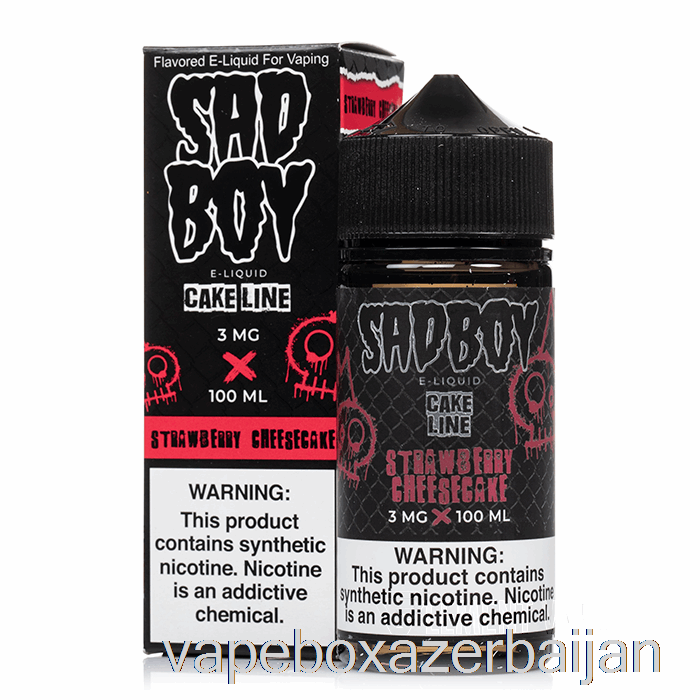 Vape Baku Strawberry Cheesecake - Sadboy - 100mL 3mg